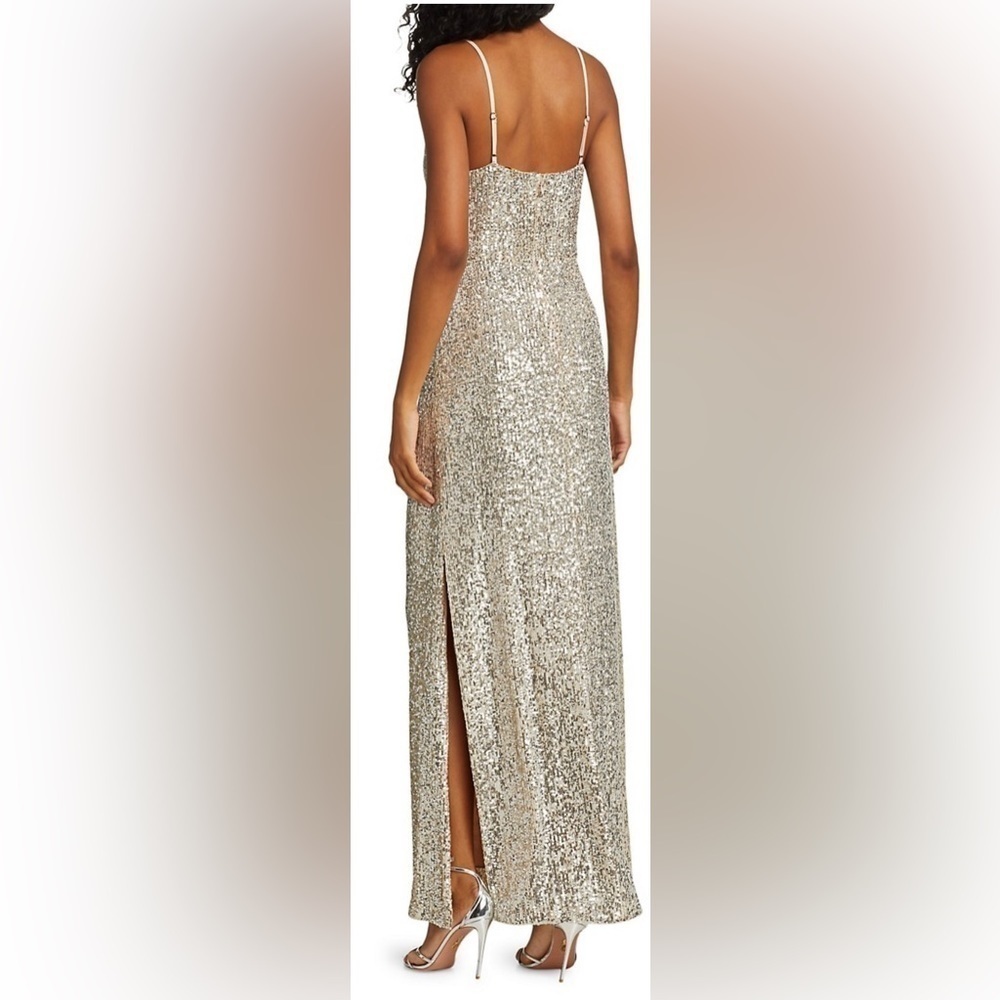 Ramy Brook Gold Sequin Maxi Dress - Picture 3 of 15